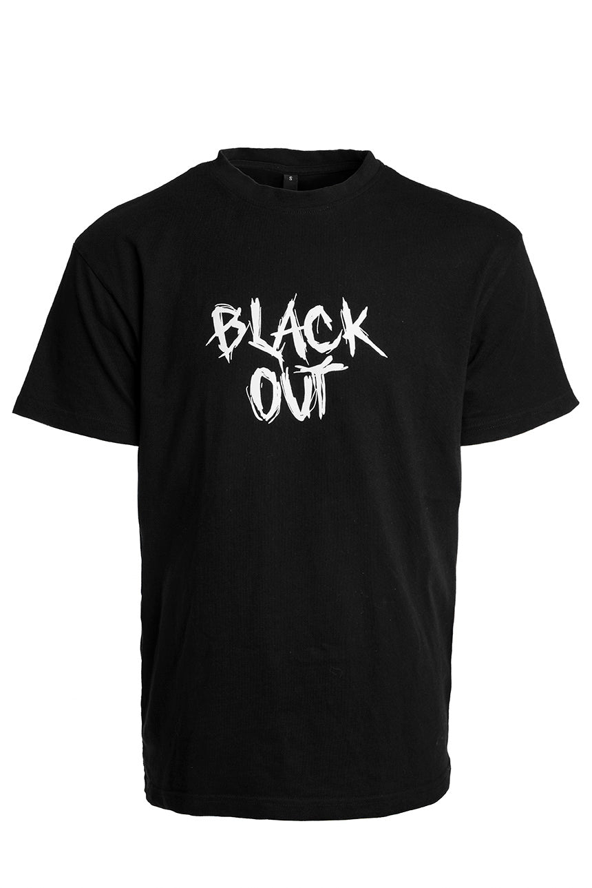 Hanging skeleton Blackout T-shirt voorkant